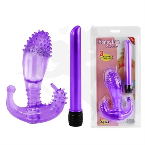 Vibrador rigido con funda para estimulacion del punto G